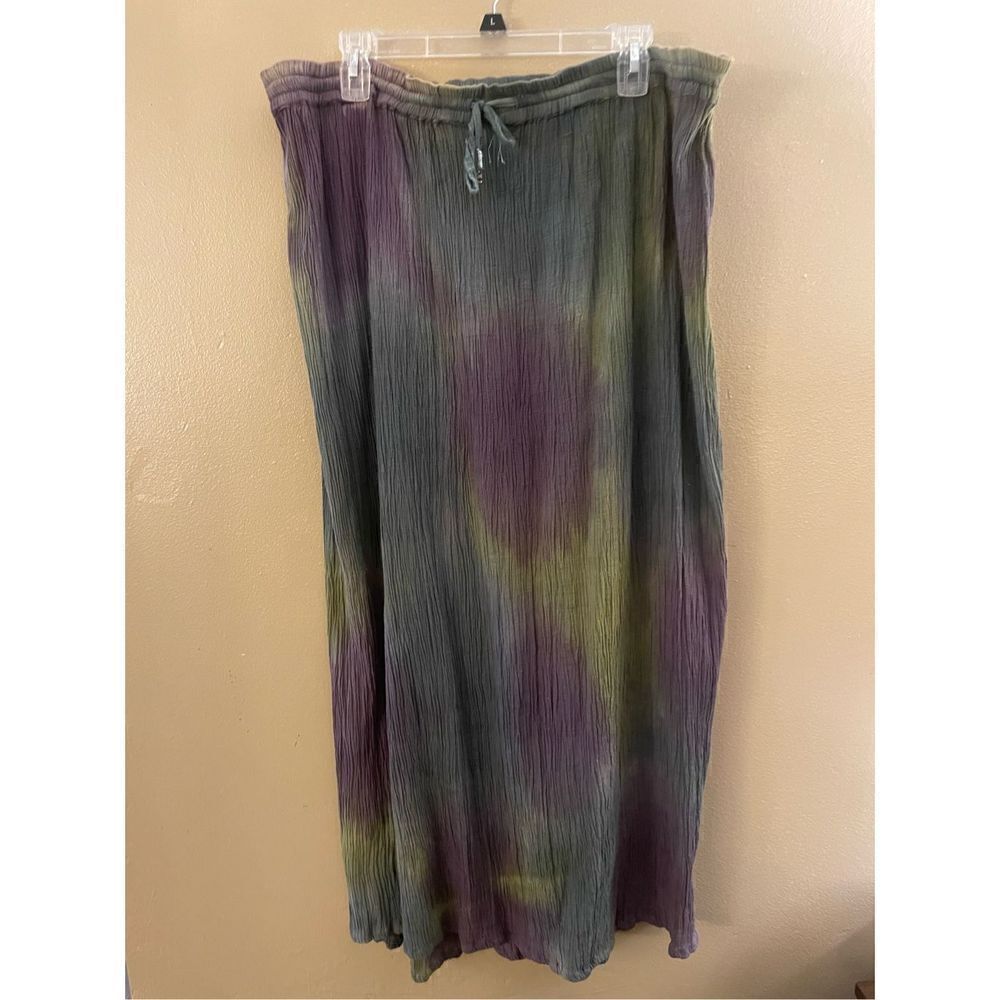Vintage Natural Tie Dye Maxi Skirt Size Medium